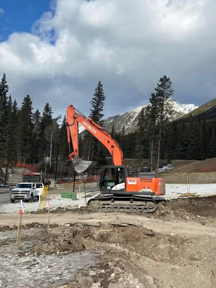 Construction crew working on site